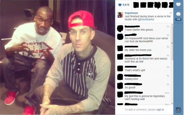 hopsin travis barker instagram
