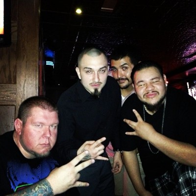 Mr. Westside with Killa Capone (standing center) and Jimmy Donn (sitting far left).