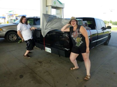 What are you doing to my poor truck?? haha