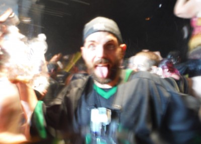 An incredibly blurry pic of me during Faygo Armageddon!